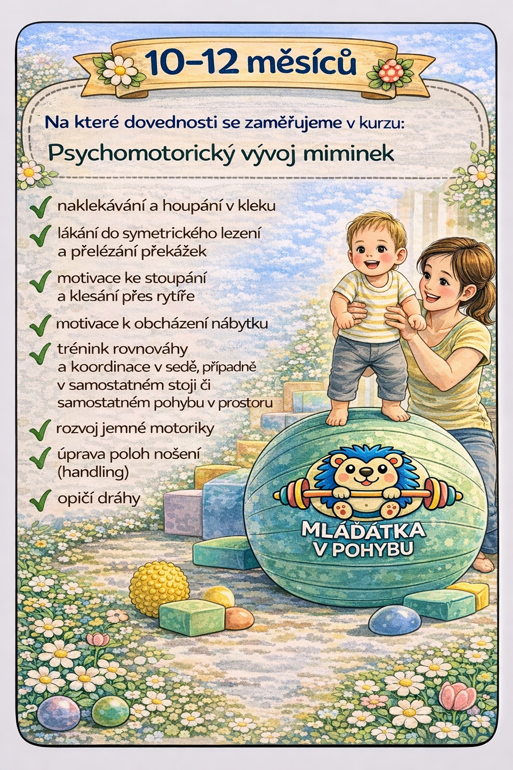 Další kurz Mláďátka v pohybu Veverky začíná 13. 4. 2026