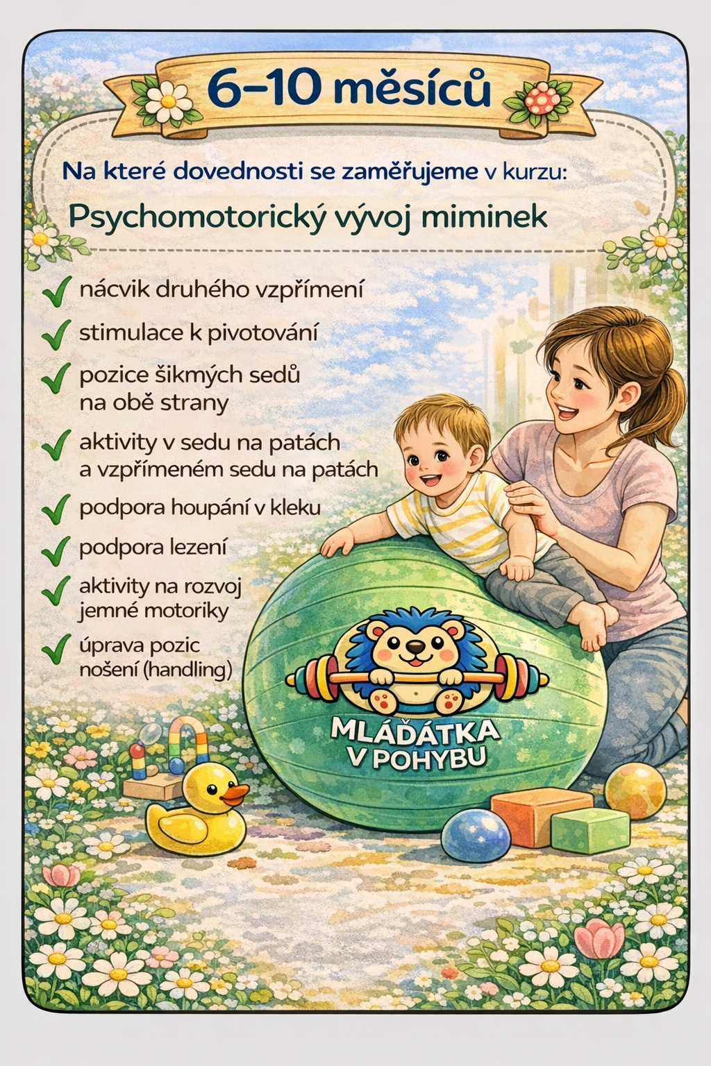 Další kurz Mláďátka v pohybu Zajíčci začíná 13. 4. 2026
